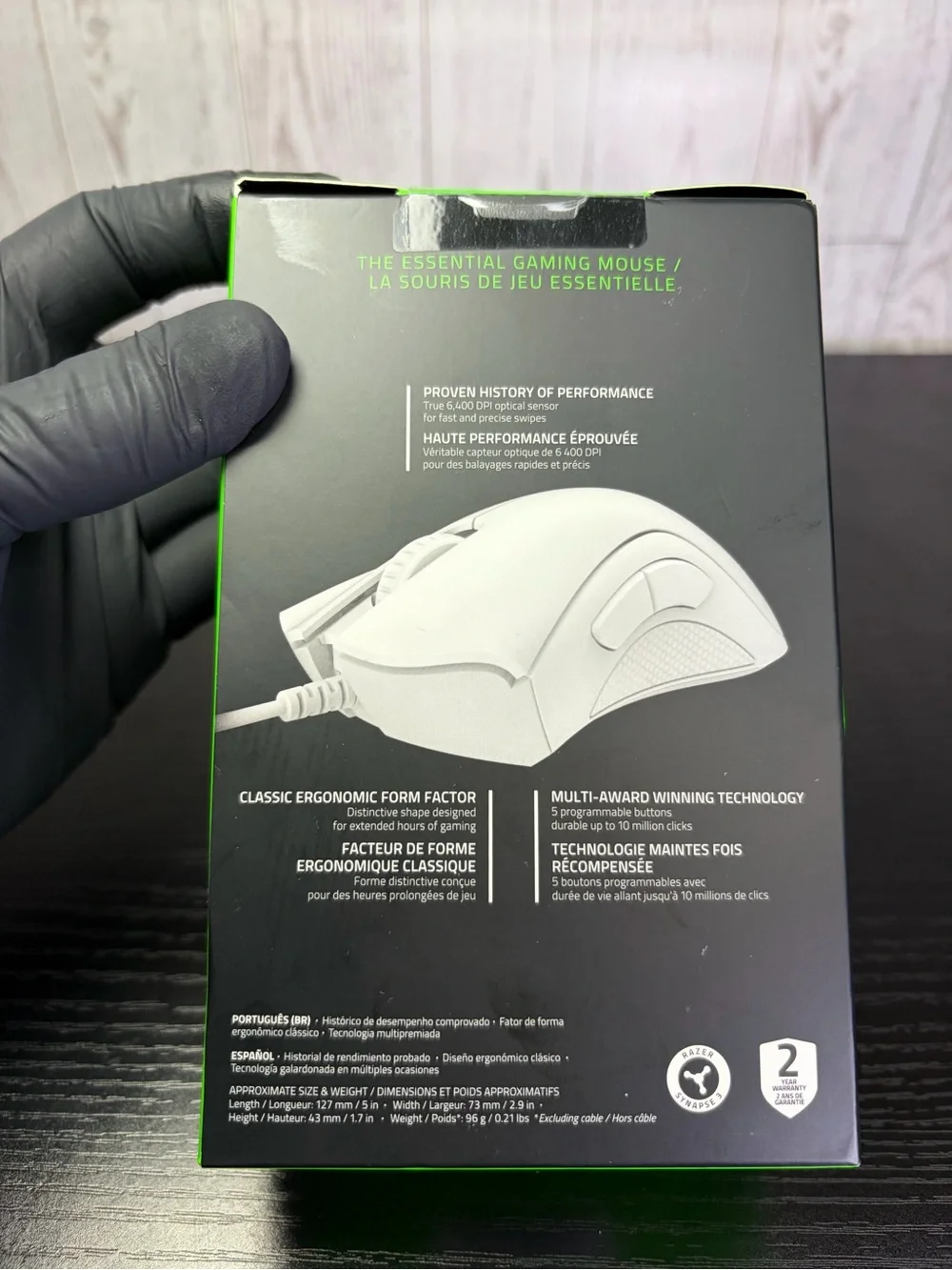Razer DeathAdder Essential White Gaming Mouse – White